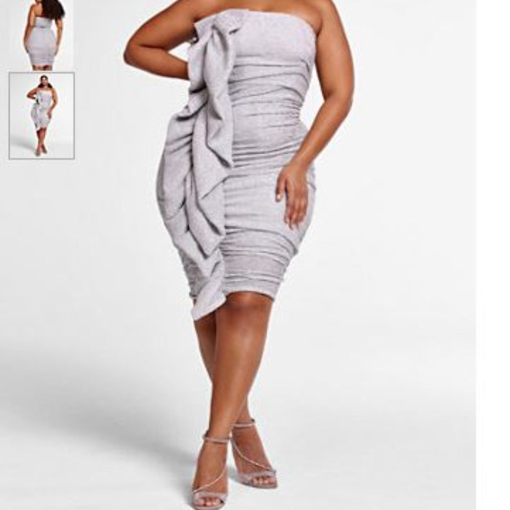 DIONNE STRAPLESS RUFFLE DRESS - Picture 3 of 4